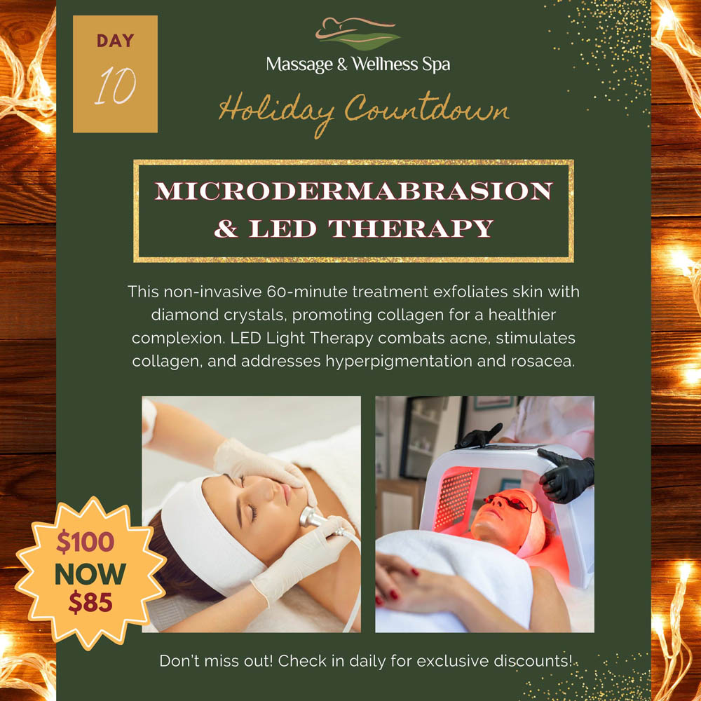 holiday deals 2023, day 10, microdermabrasion & led therapy